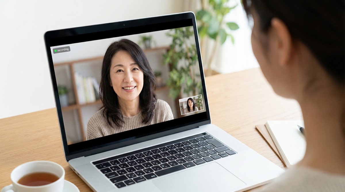 オンラインZoomで親身に相談に乗るカウンセラー